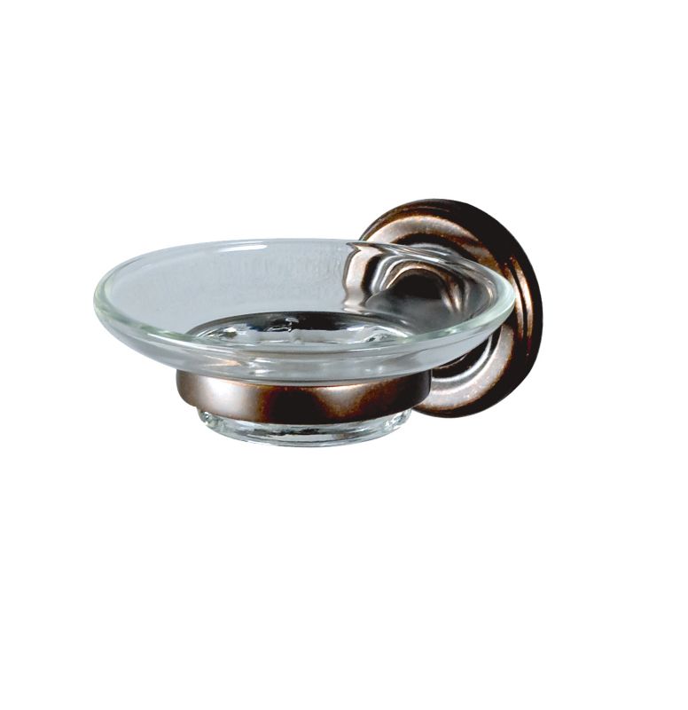 Verity Glass Soap Dish Bronze Effect 20015-0914