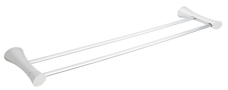 Infinity Double Towel Rail Chrome Effect