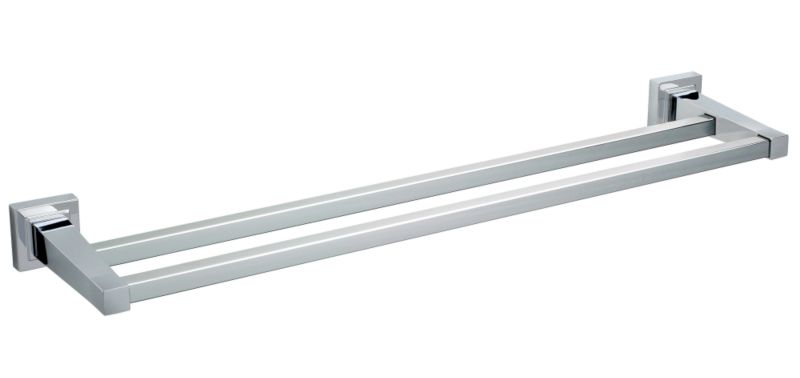 Cascade Double Towel Rail Chrome Effect