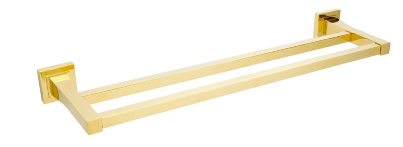 Cascade Double Towel Rail Gold Effect