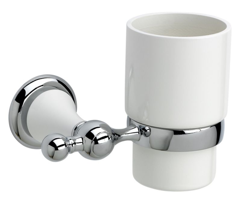 Timeless Toothbrush Holder CeramicChrome Effect