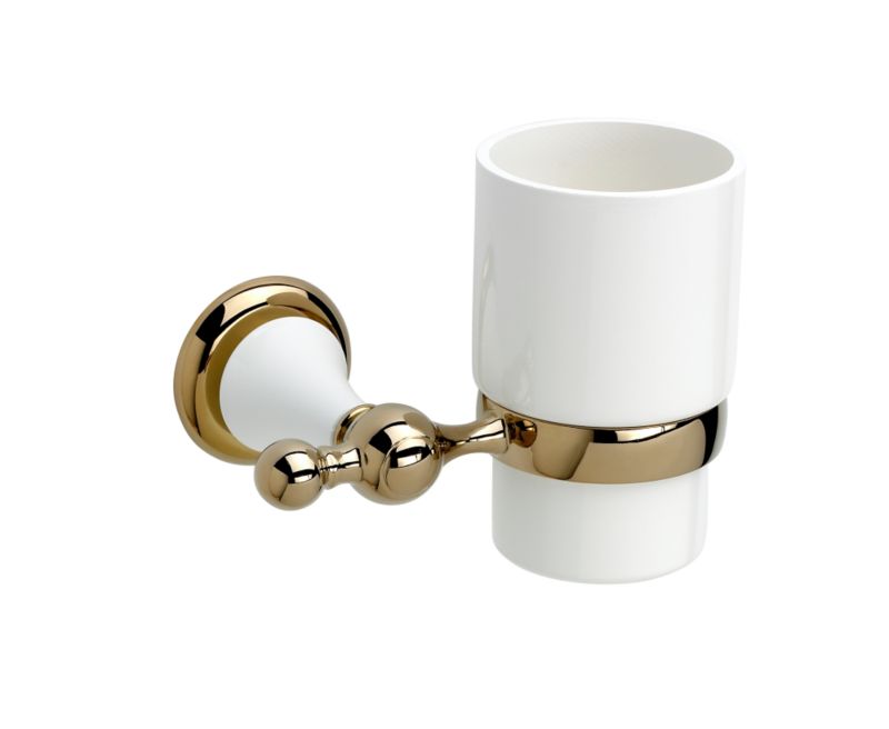 Timeless Ceramic Toothbrush Holder Gold Effect