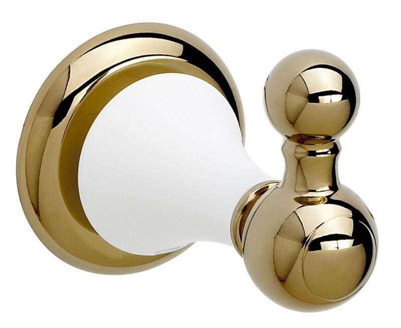Timeless Ceramic Single Robe Hook Gold Effect