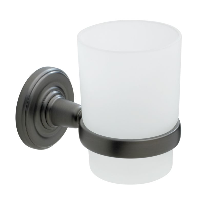 Verity Glass Toothbrush Holder Bronze Effect