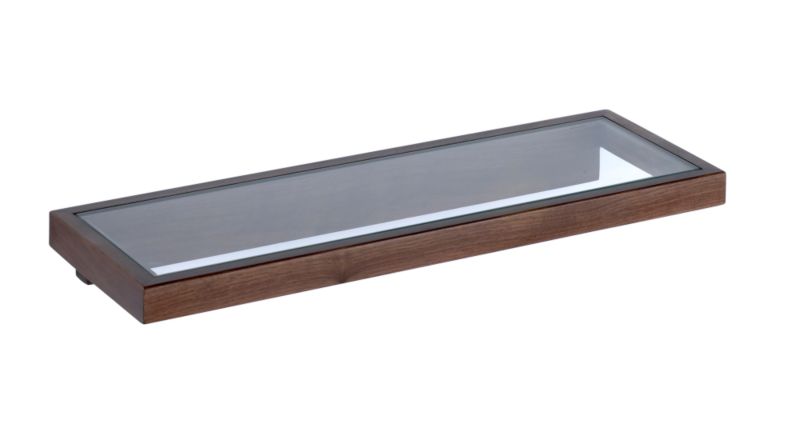 Solid Walnut Glass Shelf