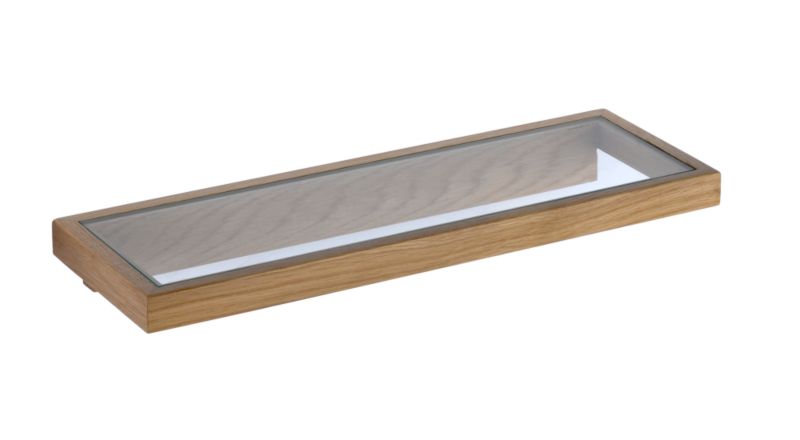 Solid Oak Glass Shelf