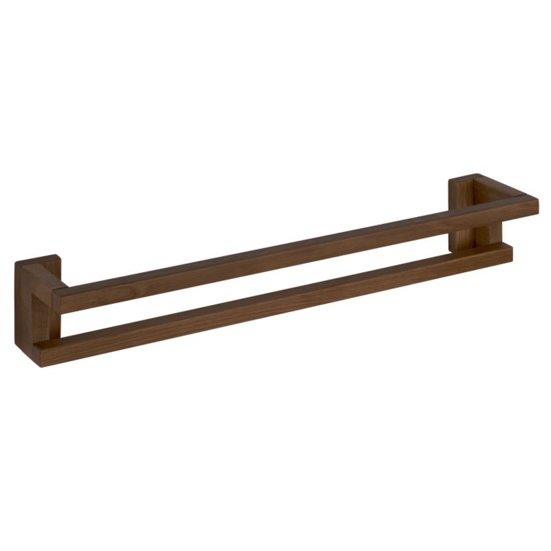 Solid Walnut Double Towel Rail