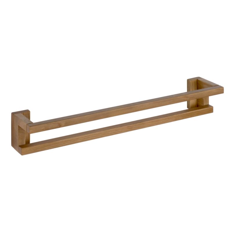 Solid Oak Double Towel Rail