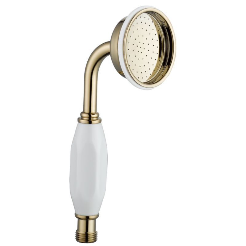 Gold Effect Traditional Single Spray Mode Shower Head