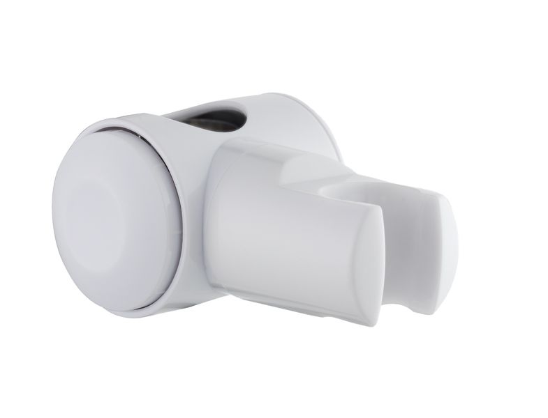 White Shower Head Holder With Riser Rail Attachment