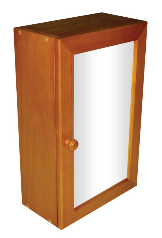 Single Mirror Door Cabinet Antique Pine