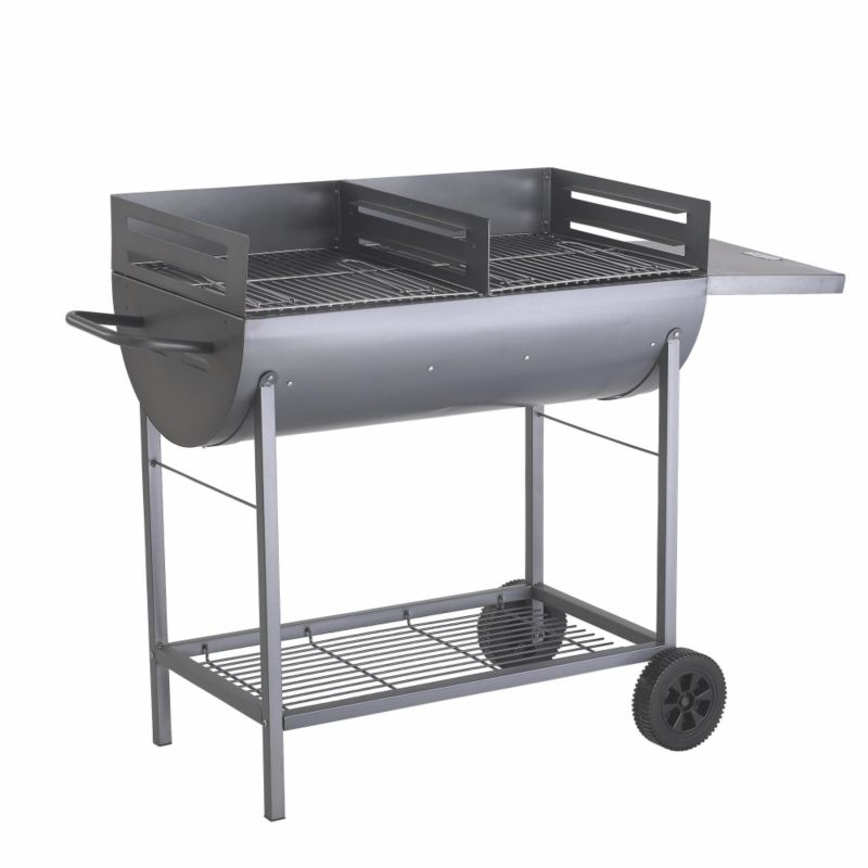 BandQ Edmonton Half Barrel Charcoal Barbecue