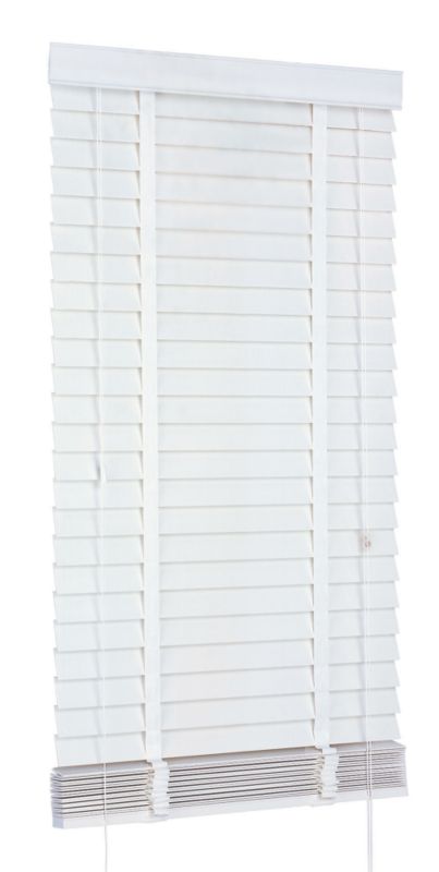 Colours Collection by BandQ Faux Wood Venetian Blind White L180 x W60cm