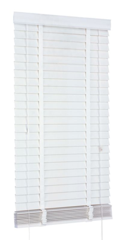 Colours Collection by BandQ Faux Wood Venetian Blind White L180 x W90cm