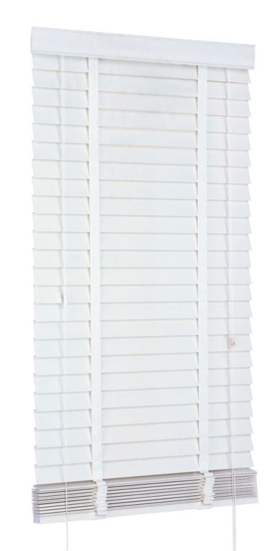 Colours Collection by B&Q Faux Wood Venetian Blind White (L)180 x (W)120cm