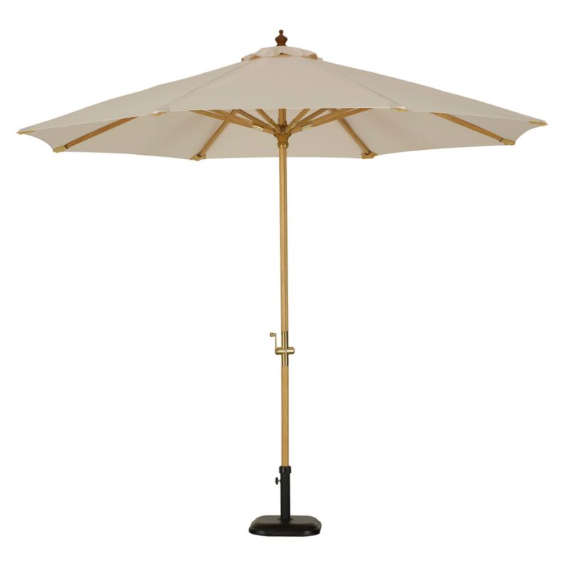 BandQ Outstanding 2.7m Ecru Rnd Wood Parasol