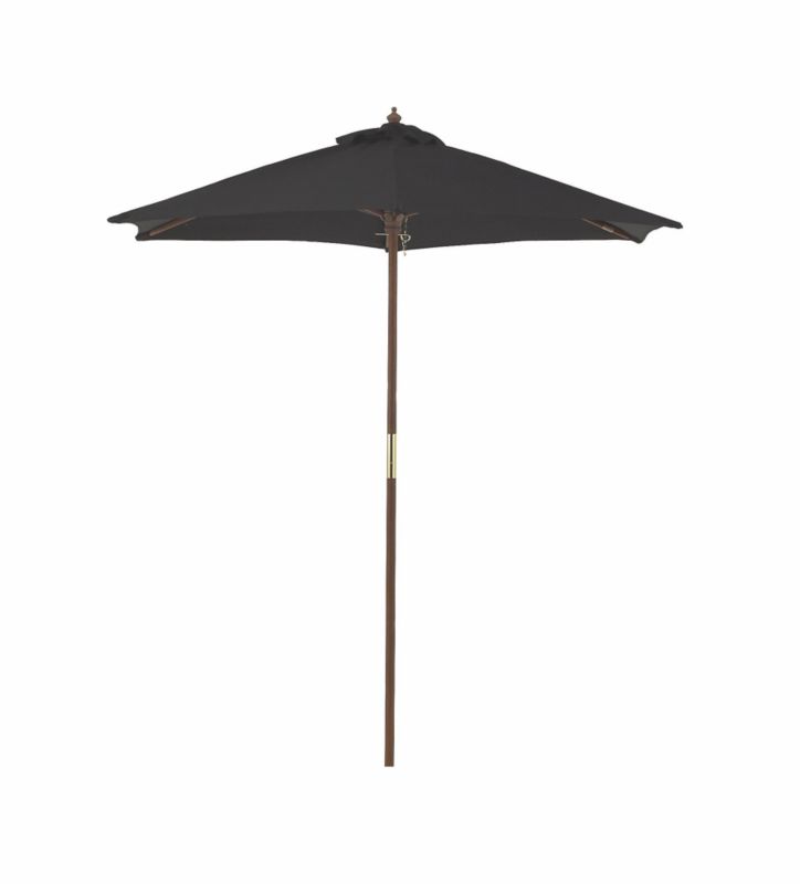 BandQ Colours 2m Round Parasol Black