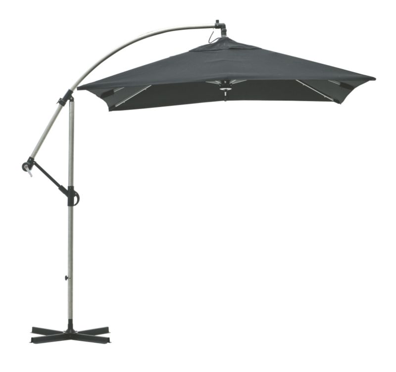 BandQ Overhanging Parasol with Solar Lights