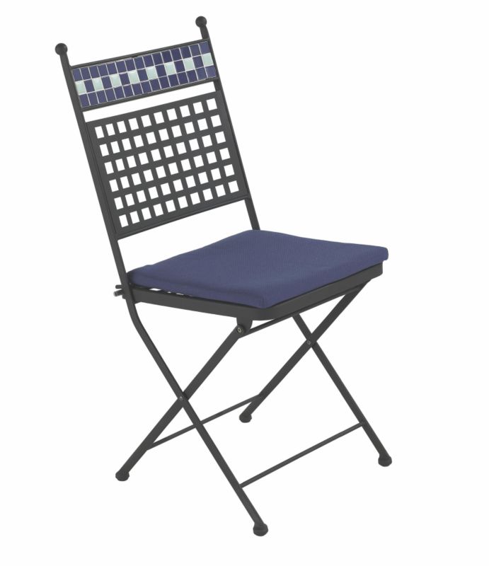 BandQ Madrid Folding Chair With Cushions Pack of 2