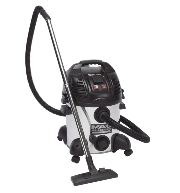 Mac Allister 1400E WetDry Vacuum MAC30 SI BlackSilver Effect 30L