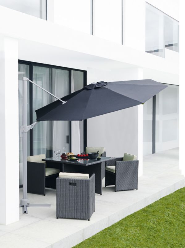 Alternative image for Blooma Java Wicker Glass-Top Garden Dining Table