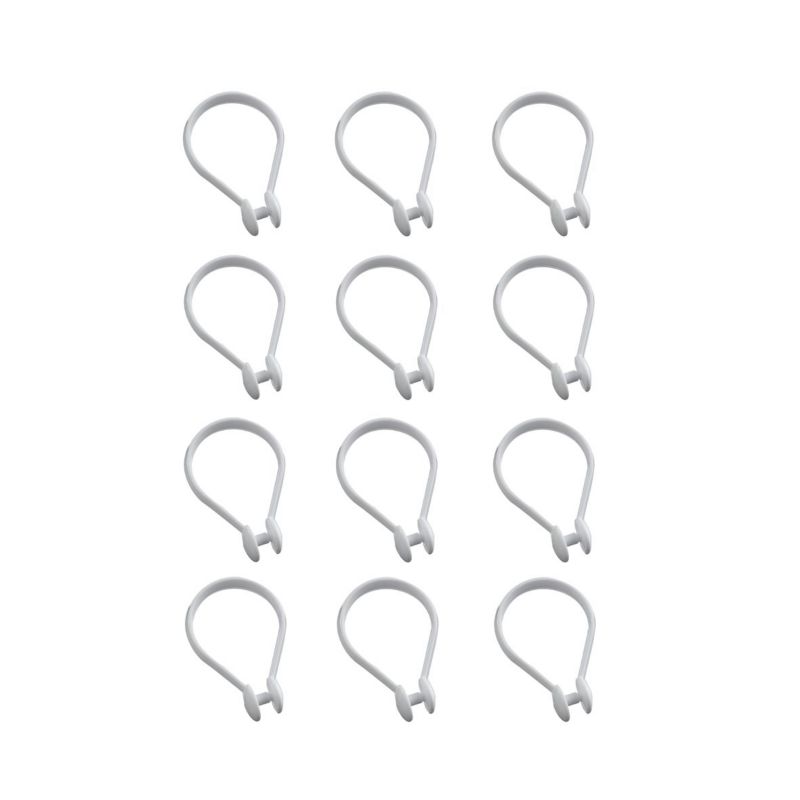 Shower Curtain Hooks White