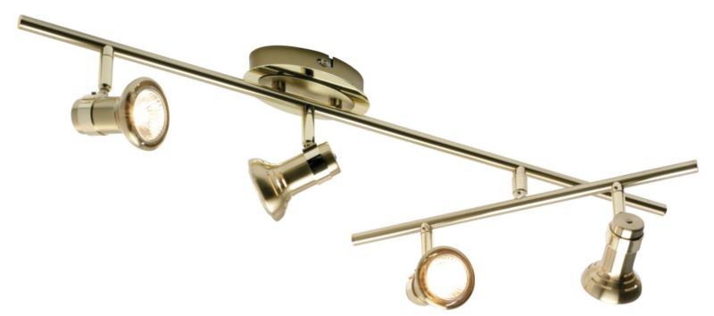 Tucanis 4 Light 2 Bar Spotlight Brushed Brass Finish