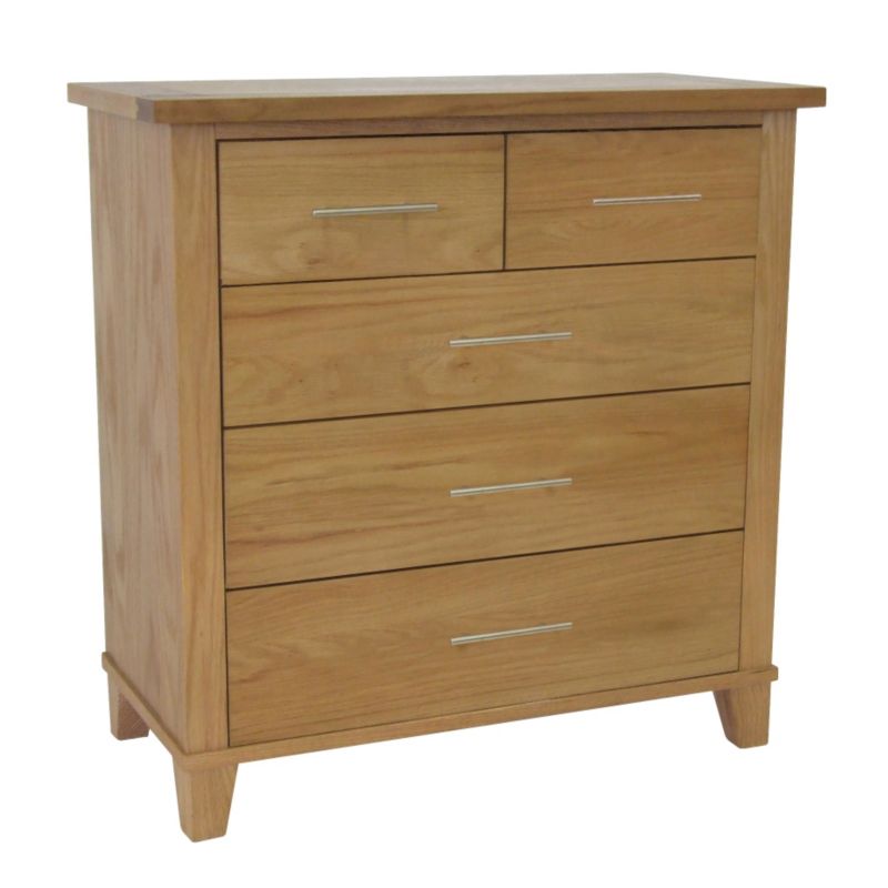 2 Over 2 Drawer Chest Oak