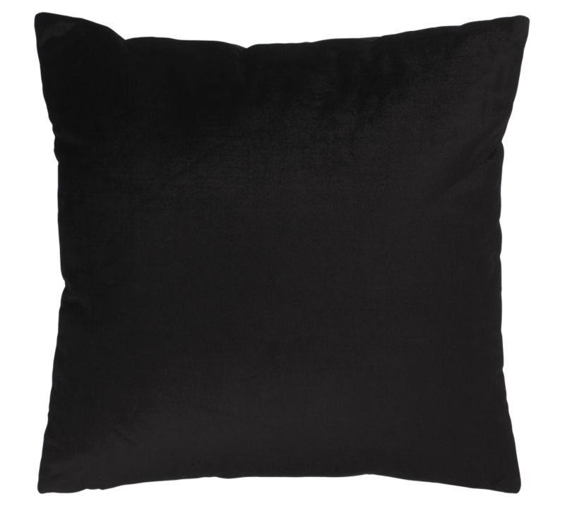 Colours by B&Q Antique Style Velvet Cushion Black 45x45cm