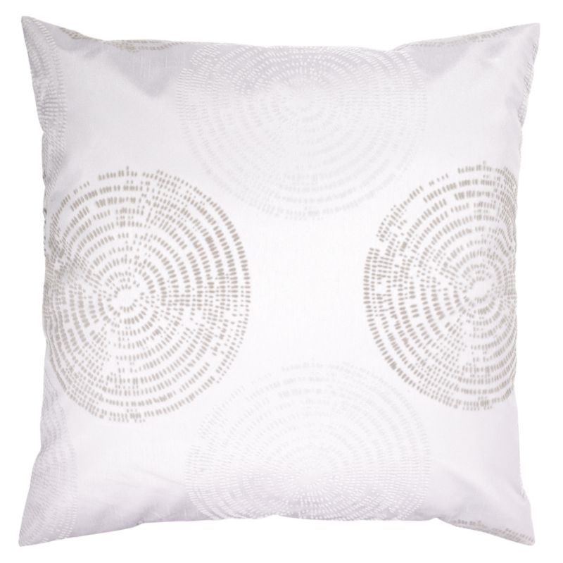 Colours by B&Q Flocked Circles Cushion 50x50cm