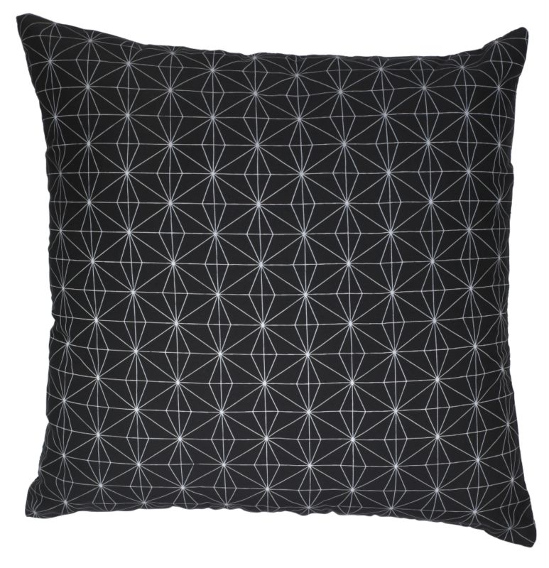 Colours By Bandq Printed Star Cushion Black 40x40cm