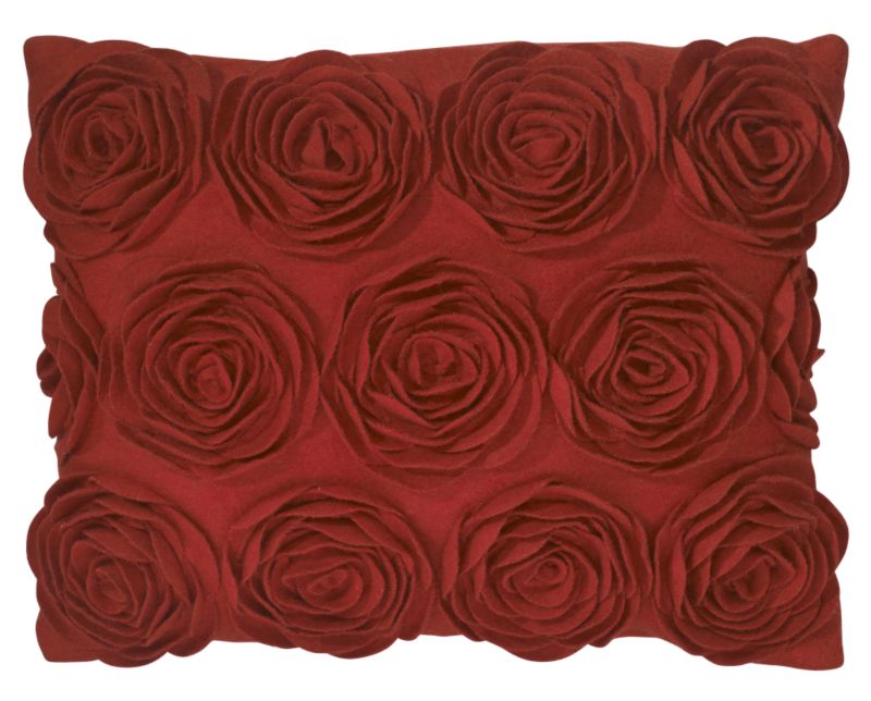 Colours Collection by B&Q 3D Felt Cushion Red 35x45cm