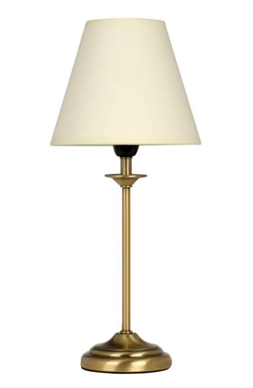 Lights by B&Q Antique Brass Effect Table Lamp with Cream