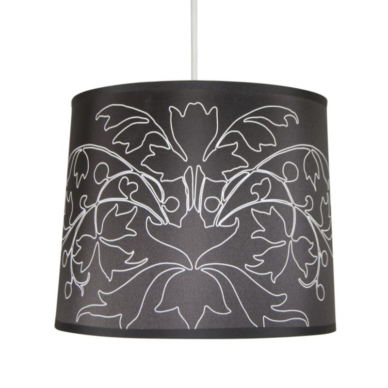 Colours by B&Q Baptiste Damask Print Shade White/Black