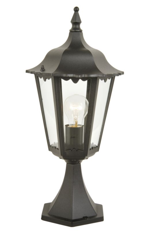 Waterville Black 6 Sided Post Top