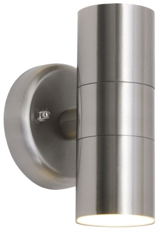 B&Q Radius Outdoor Wall Light in Stainless Steel
