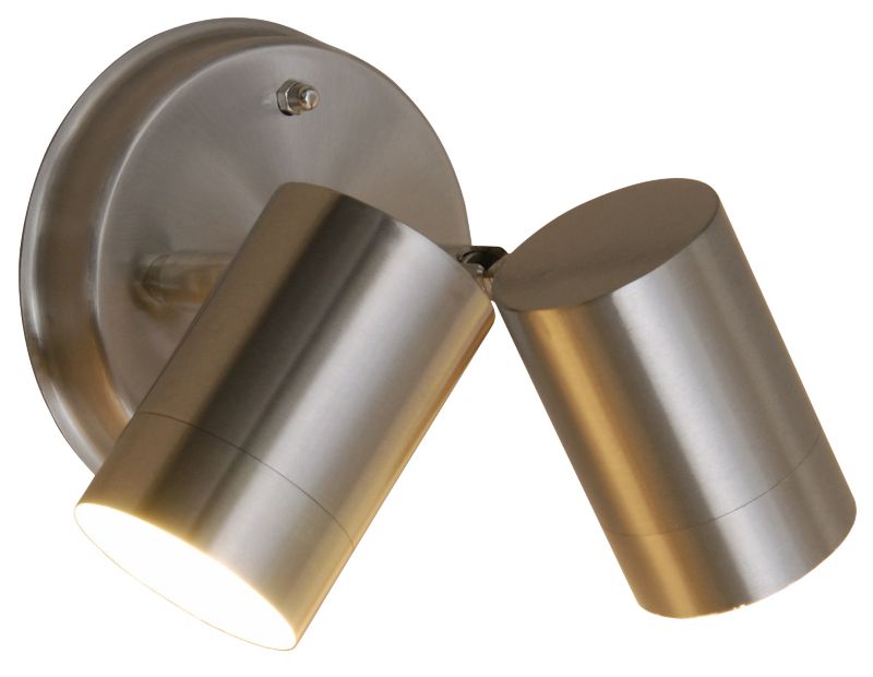 Radius Twin Spotlight Stainless Steel Plated