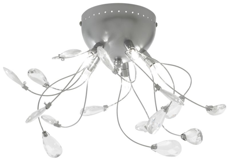 Gemini 5 Light Flush Clear Acrylic Halogen Fitting