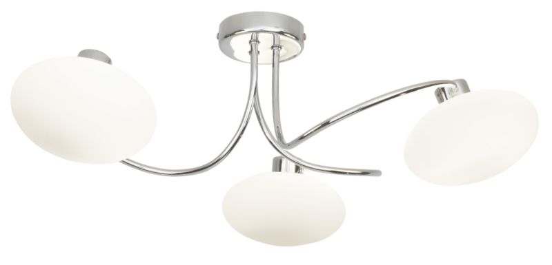 Joia 3 Light Semi Flush Fitting