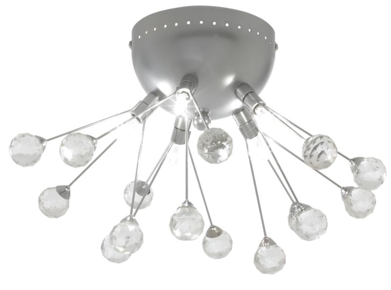 Zeta 5 Light Flush Clear Acrylic Halogen Fitting