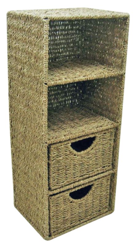 4 Shelf Seagrass Tower