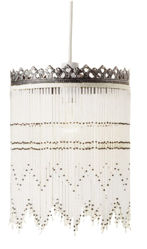 Maroc White Beaded Pendant Light