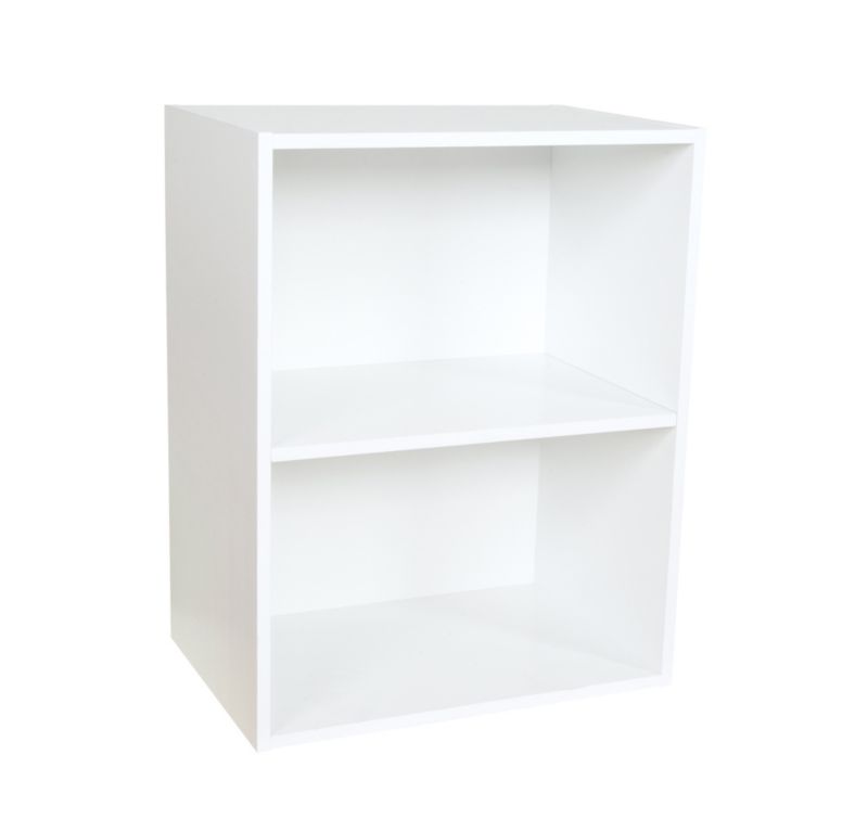BandQ 2 Tier Bookcase White KBQ-901-2W