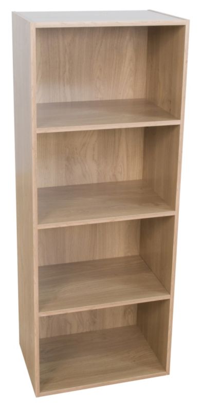 4 Tier Bookcase Oak Effect KBQ-901-4O