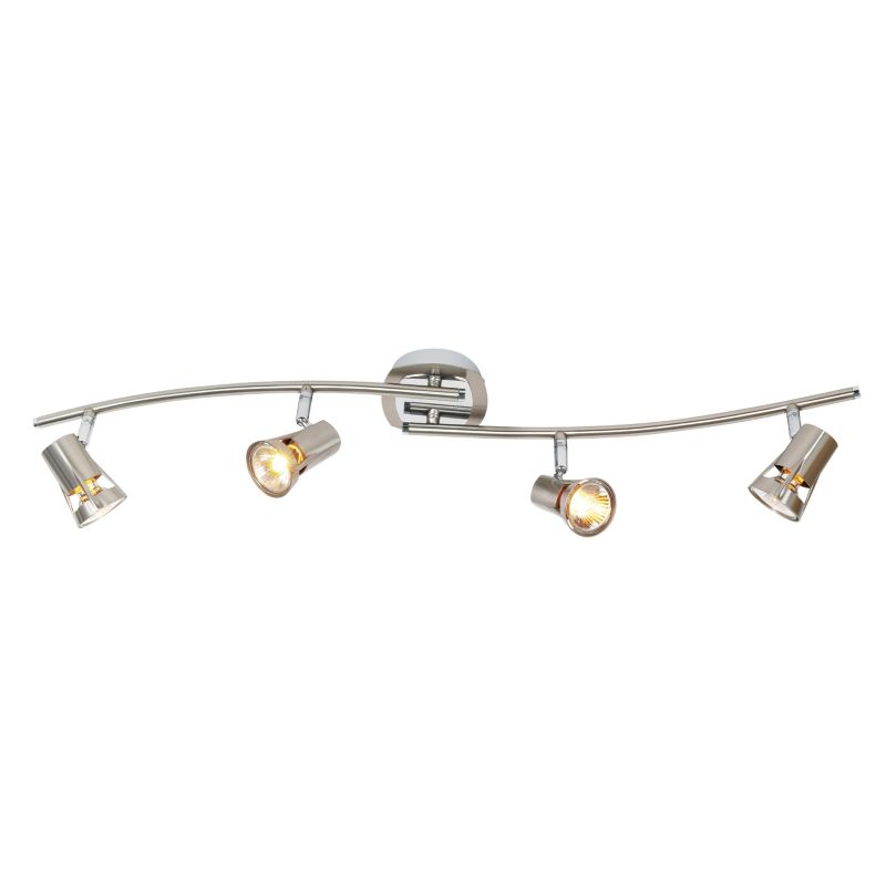 BampQ Cirrus Dimmable 4 x 50W Halogen Spotlight Brushed Chrome Effect