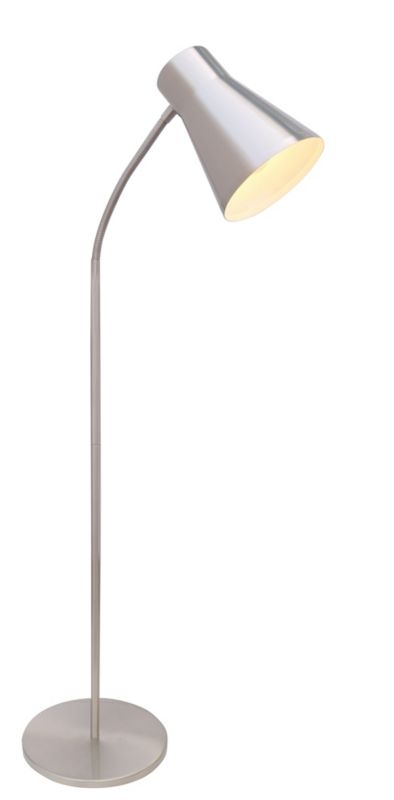 Lights by B&Q Keats Reading Lamp Brushed Chrome Effect