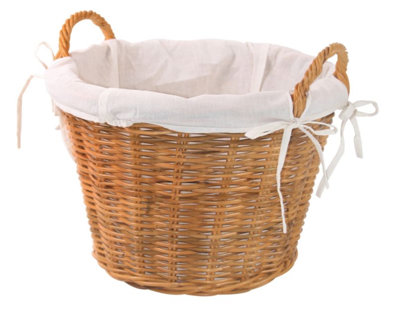 BampQ Honey Effect Rattan Laundry Basket