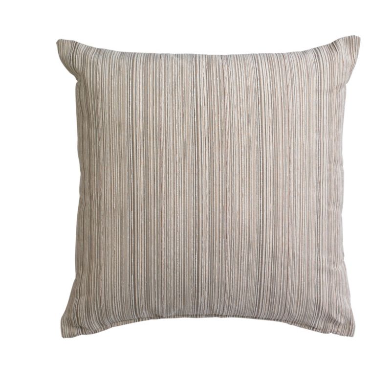 Colours by B&Q Fine Stripe Woven Cushion Sand