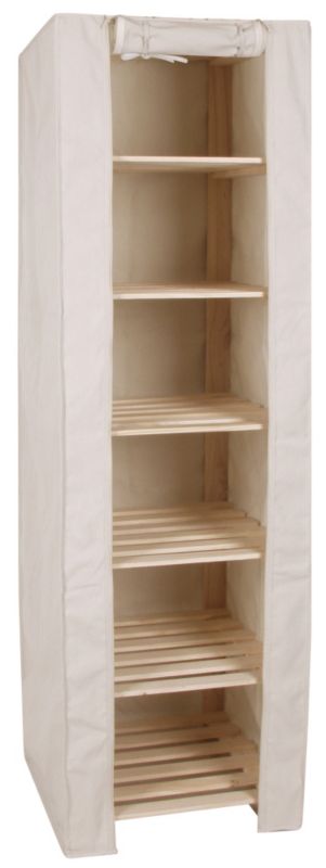 BampQ 6 Tier Shelf Unit Cover Natural