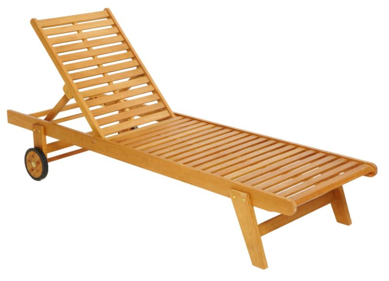Blooma Aland Wooden Sunlounger
